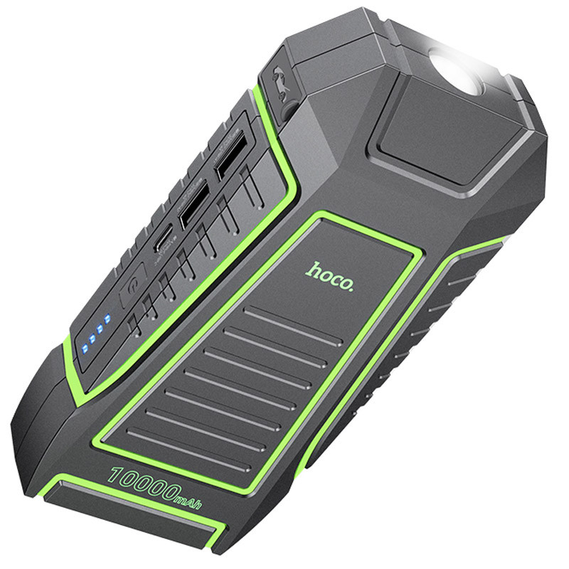 Пусковое пристрій (бустер) для автомобіля Hoco QS1 Spring Car Jump Starter 10000 mAh на малюнкі №2