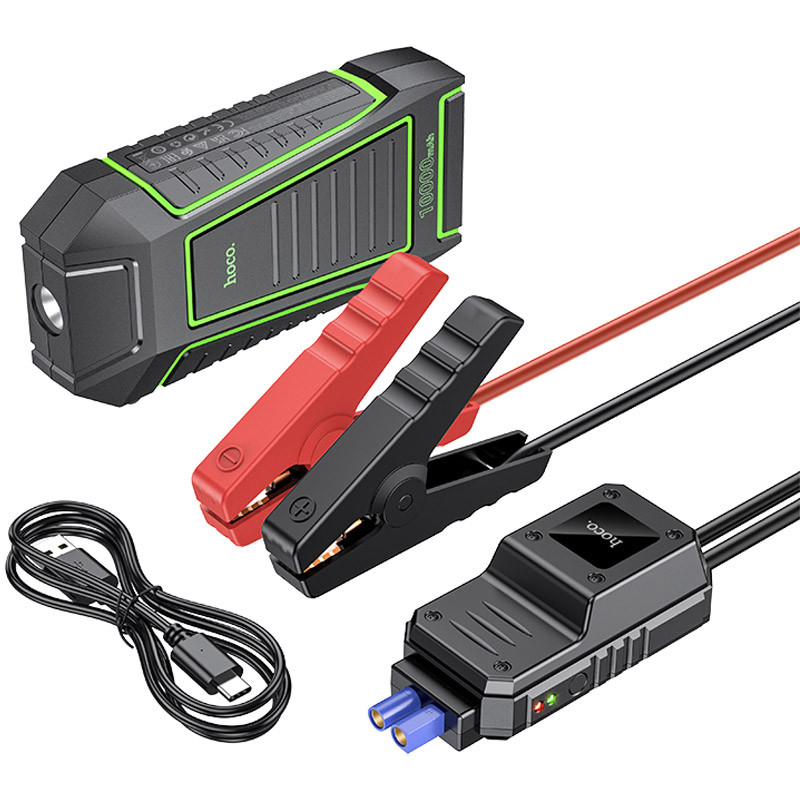 Пусковое пристрій (бустер) для автомобіля Hoco QS1 Spring Car Jump Starter 10000 mAh на малюнкі №6