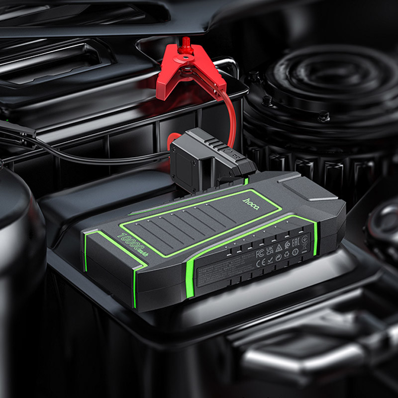 Пусковое пристрій (бустер) для автомобіля Hoco QS1 Spring Car Jump Starter 10000 mAh на малюнкі №8