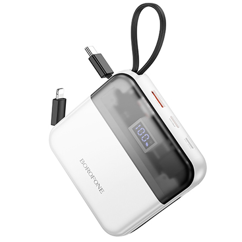 Портативний ЗП Power Bank BOROFONE BJ64 Distinct 22.5W+PD20W with cable 10000 mAh на малюнкі №1
