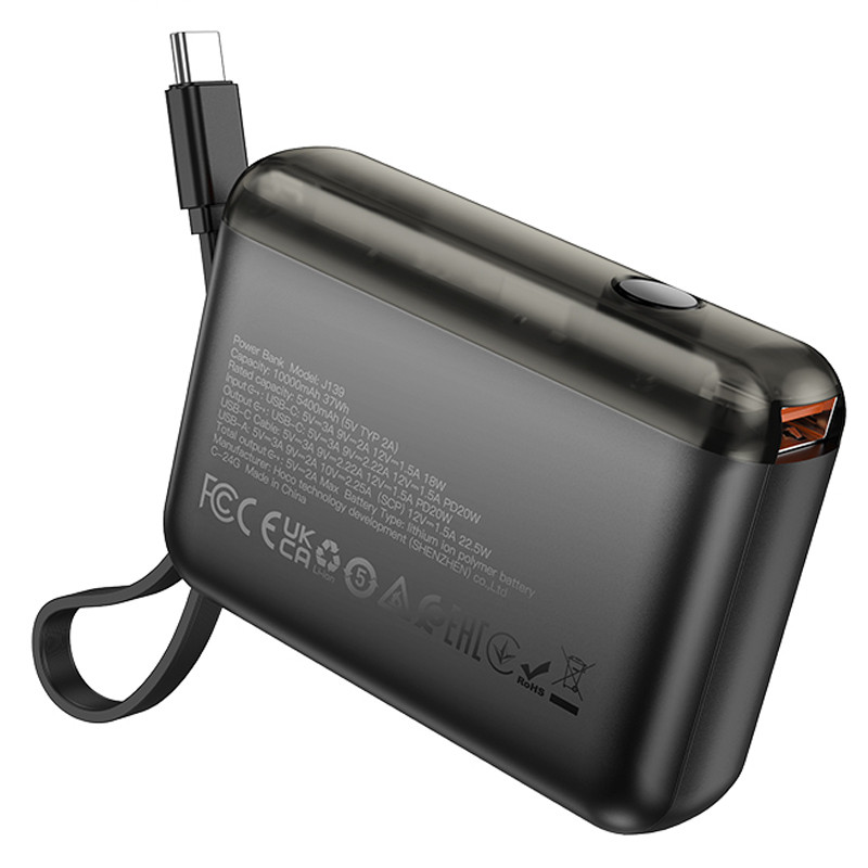 Портативний ЗП Power Bank Hoco J139 Hero 22.5W+PD20W + Type-C 10000 mAh на малюнкі №3