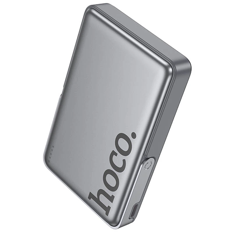 Портативний ЗП Power Bank Hoco Q36A Sunlight magnetic suction+holder PD20W з БЗП 10000 mAh, Metal grey 1, купити оптом з доставкою