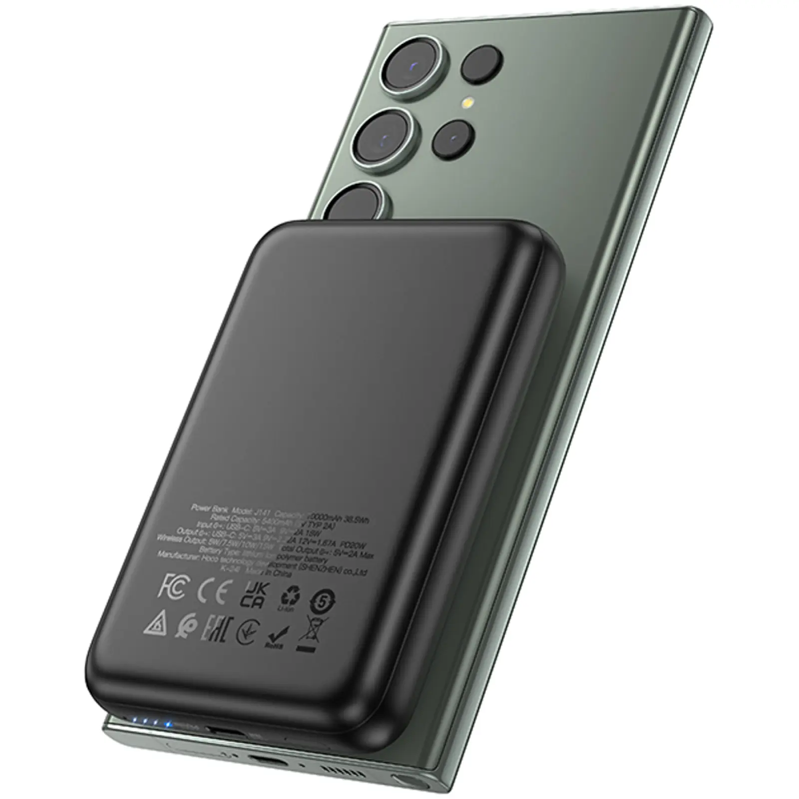 Портативное ЗУ Power Bank Hoco J141 Grace PD20W с БЗУ 10000 mAh, Black 1, купить оптом с доставкой