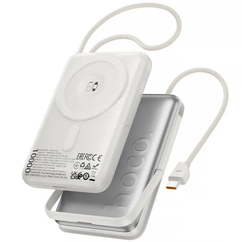 Портативное ЗУ Power Bank Hoco Q43 Clever PD20W с БЗУ+iWatch Type-C 10000 mAh, Silver, купить оптом с доставкой