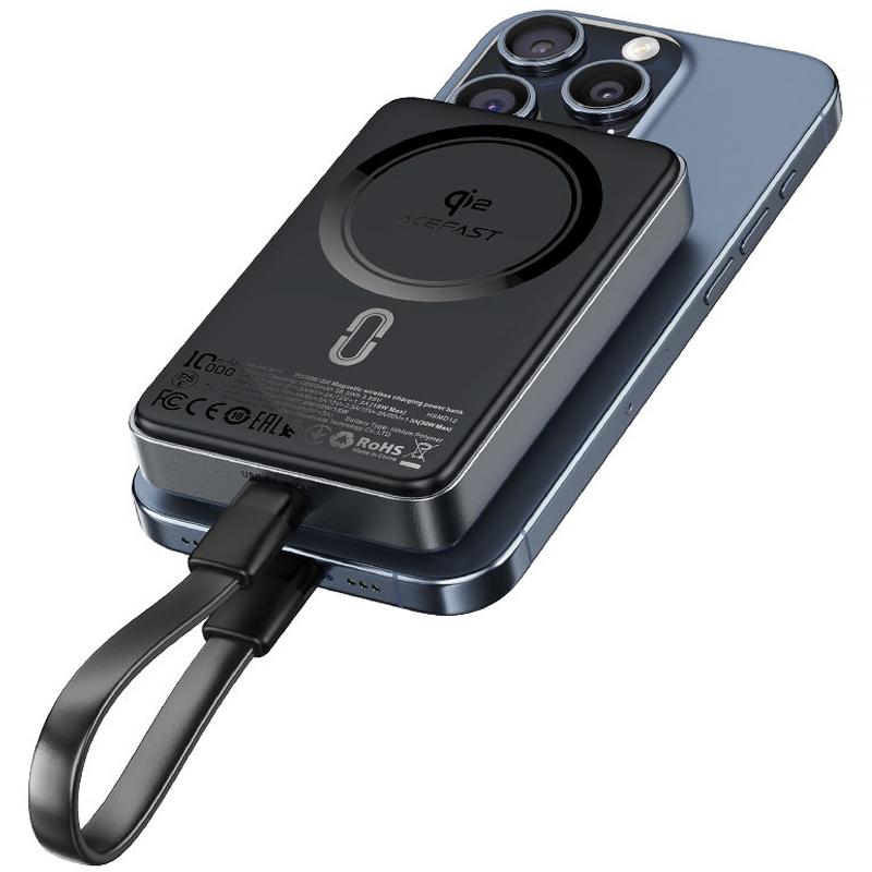 Портативний ЗП Power Bank Acefast M11 30W Qi2 з БЗП 10000 mAh на малюнкі №2