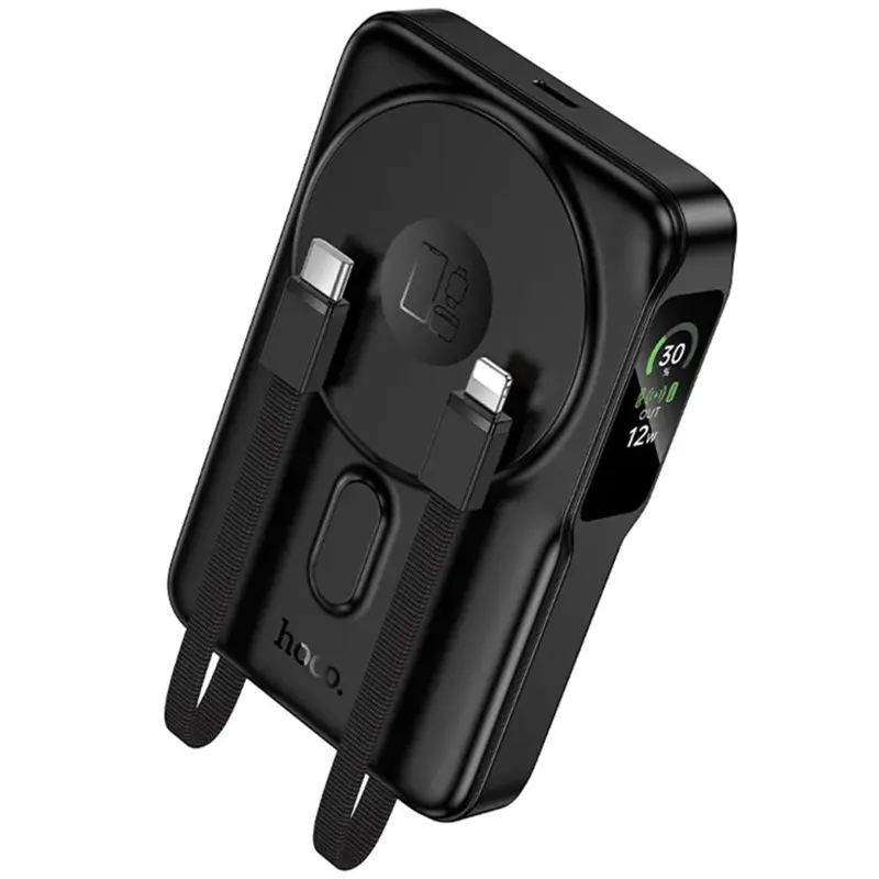 Портативное ЗУ Power Bank Hoco Q48 Core PD20W с БЗУ+iWatch 10000 mAh, Black 3, купить оптом с доставкой