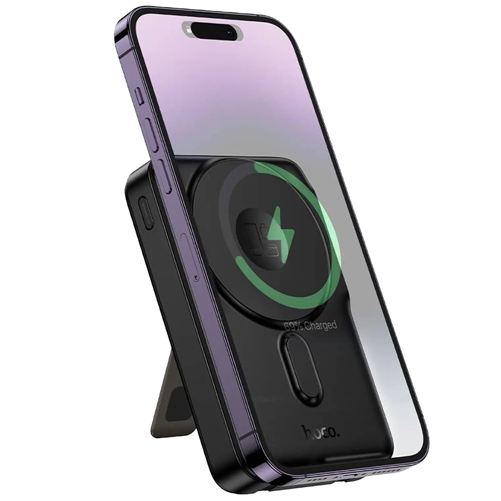 Портативное ЗУ Power Bank Hoco Q48 Core PD20W с БЗУ+iWatch 10000 mAh, Black 4, купить оптом с доставкой
