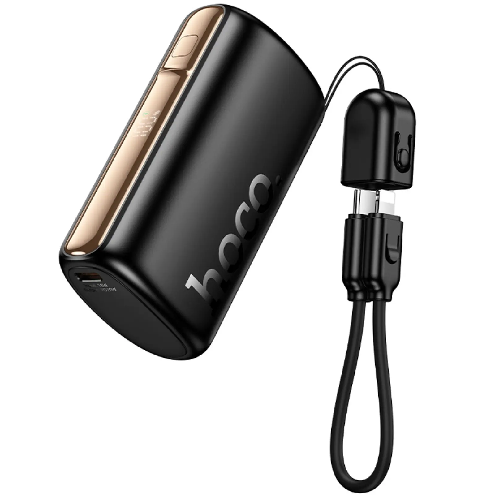Портативное ЗУ Power Bank Hoco Q50 Victory PD20W with cable 10000 mAh, Black, купить оптом с доставкой