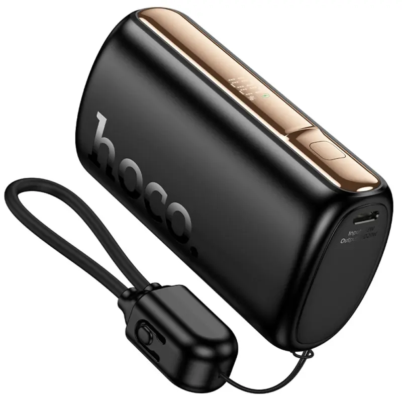 Портативное ЗУ Power Bank Hoco Q50 Victory PD20W with cable 10000 mAh, Black 2, купить оптом с доставкой
