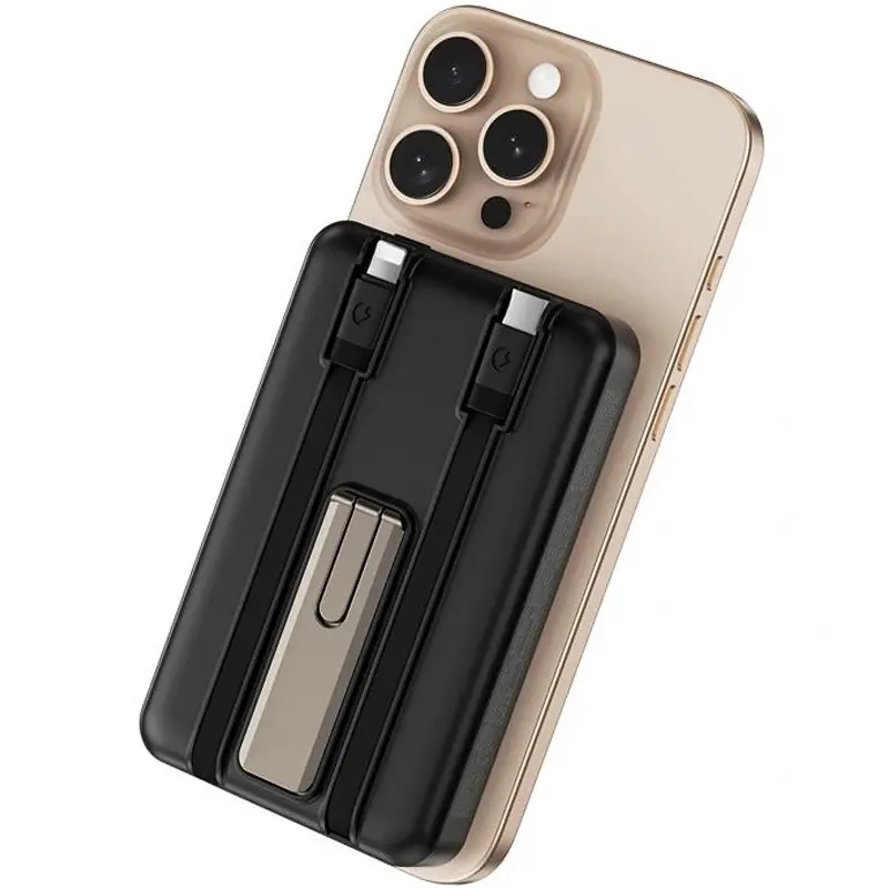 Портативний ЗП Power Bank WIWU Wi-P056 22.5W+PD20W з БЗП+iWatch with cable 10000 mAh, Black, купити оптом з доставкою