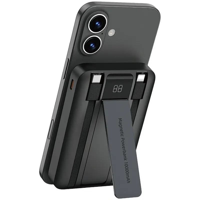 Портативний ЗП Power Bank WIWU Wi-P061 22.5W+PD20W з БЗП+iWatch with cable 10000 mAh, Black 1, купити оптом з доставкою