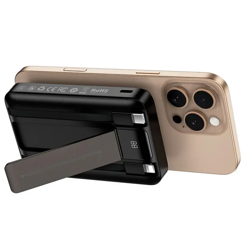 Портативний ЗП Power Bank WIWU Wi-P061 22.5W+PD20W з БЗП+iWatch with cable 10000 mAh, Black 3, купити оптом з доставкою