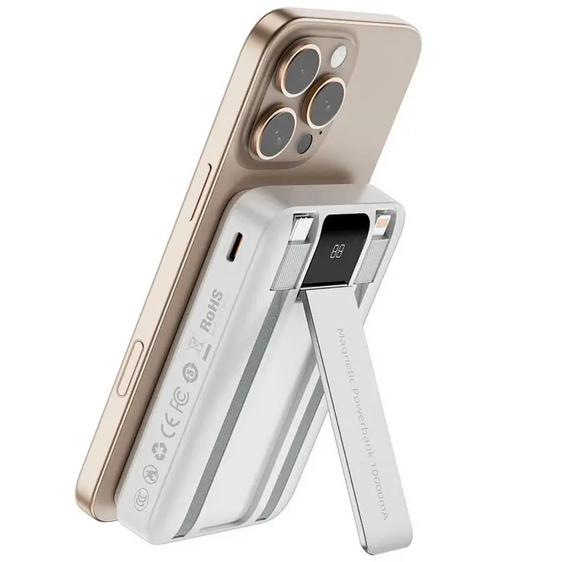 Портативний ЗП Power Bank WIWU Wi-P061 22.5W+PD20W з БЗП+iWatch with cable 10000 mAh, White 1, купити оптом з доставкою
