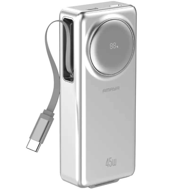 Портативное ЗУ Power Bank Amaya F132 45W with display and cable 10000 mAh, купить оптом с доставкой