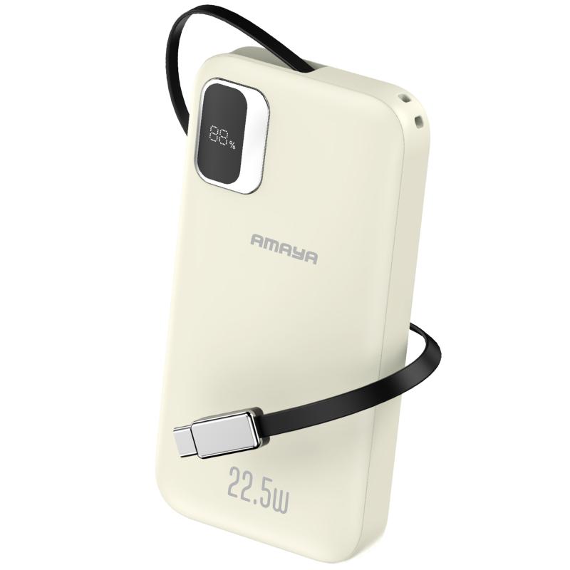 Портативний ЗП Power Bank Amaya F131 22.5W with display and cable 10000 mAh на малюнкі №1