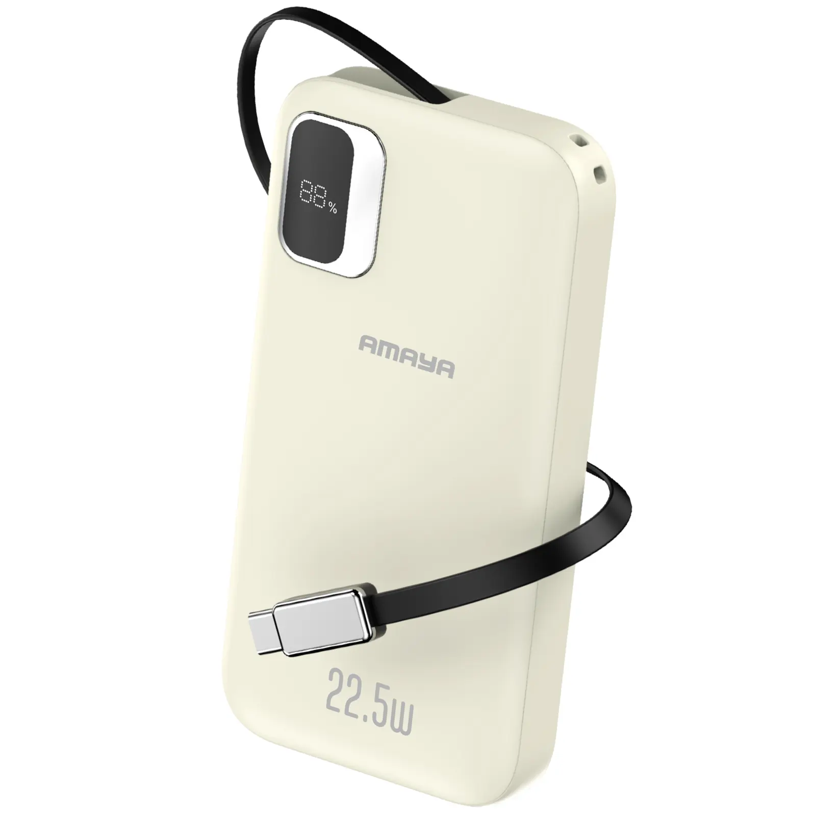 Портативное ЗУ Power Bank Amaya F131 22.5W with display and cable 10000 mAh, Biege, купить оптом с доставкой