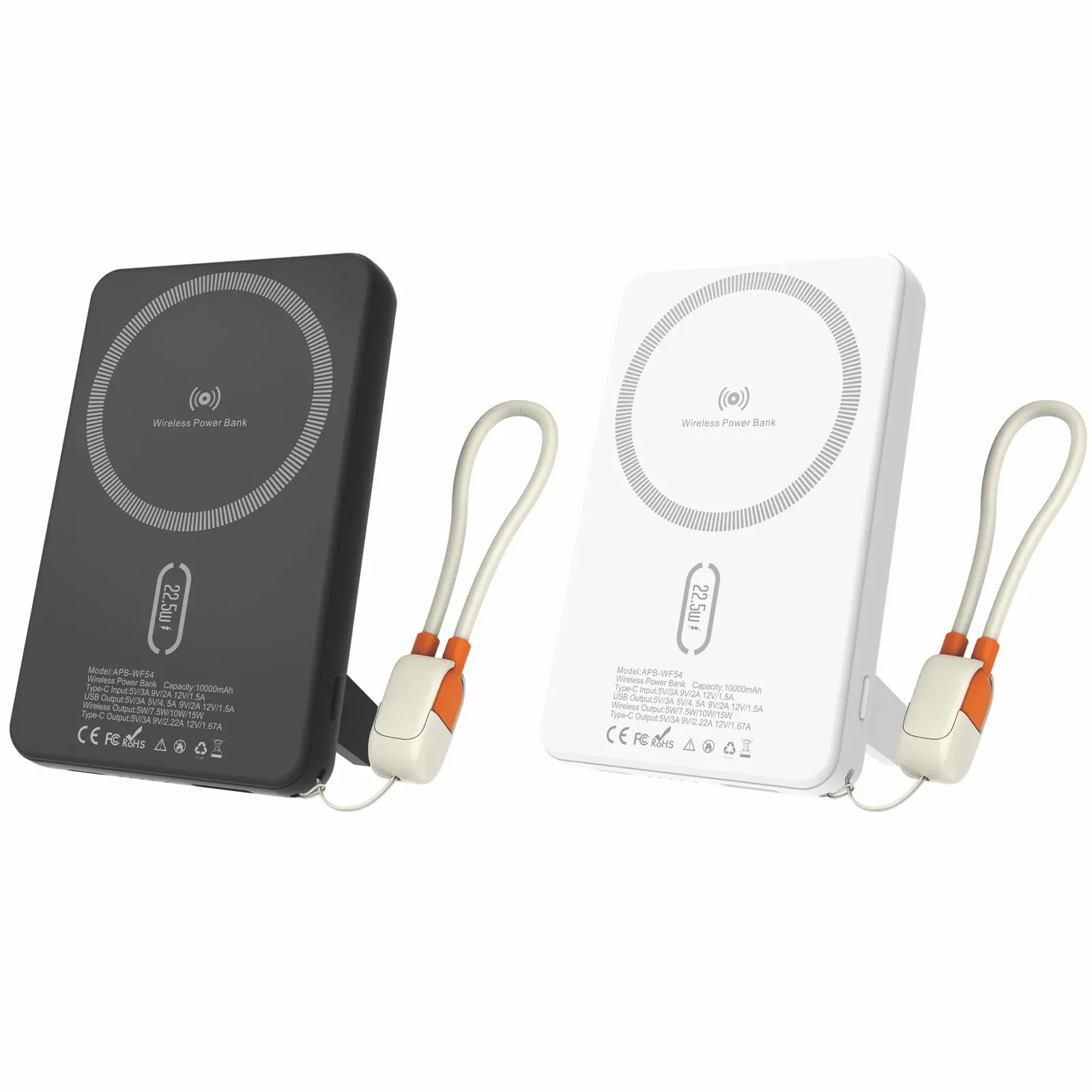 Портативное ЗУ Power Bank Amaya WF54 15W+PD22.5W с БЗУ 10000 mAh, купить оптом с доставкой