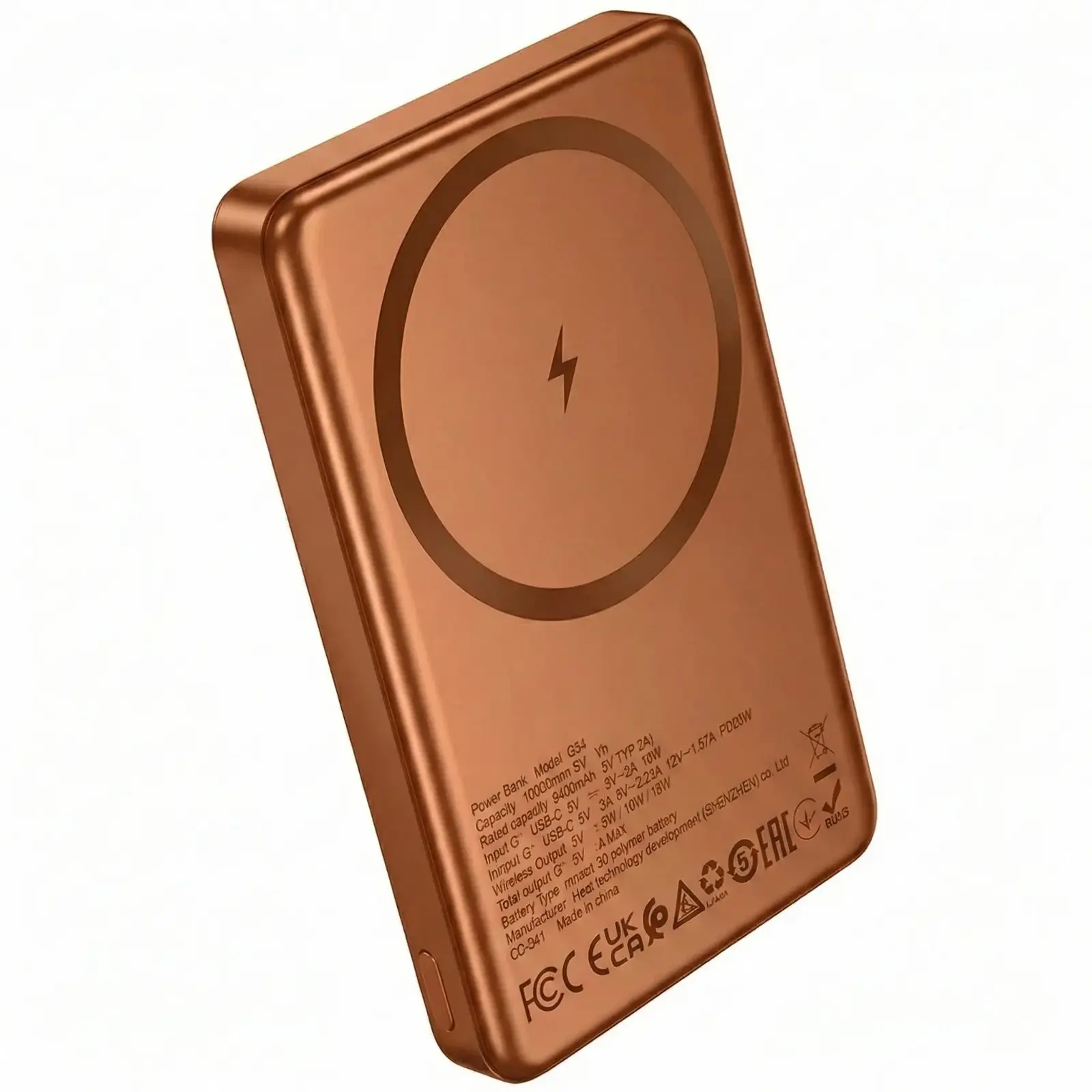 Портативное ЗУ Power Bank Hoco Q34 Clever PD20W с БЗУ 10000 mAh, Orange 1, купить оптом с доставкой