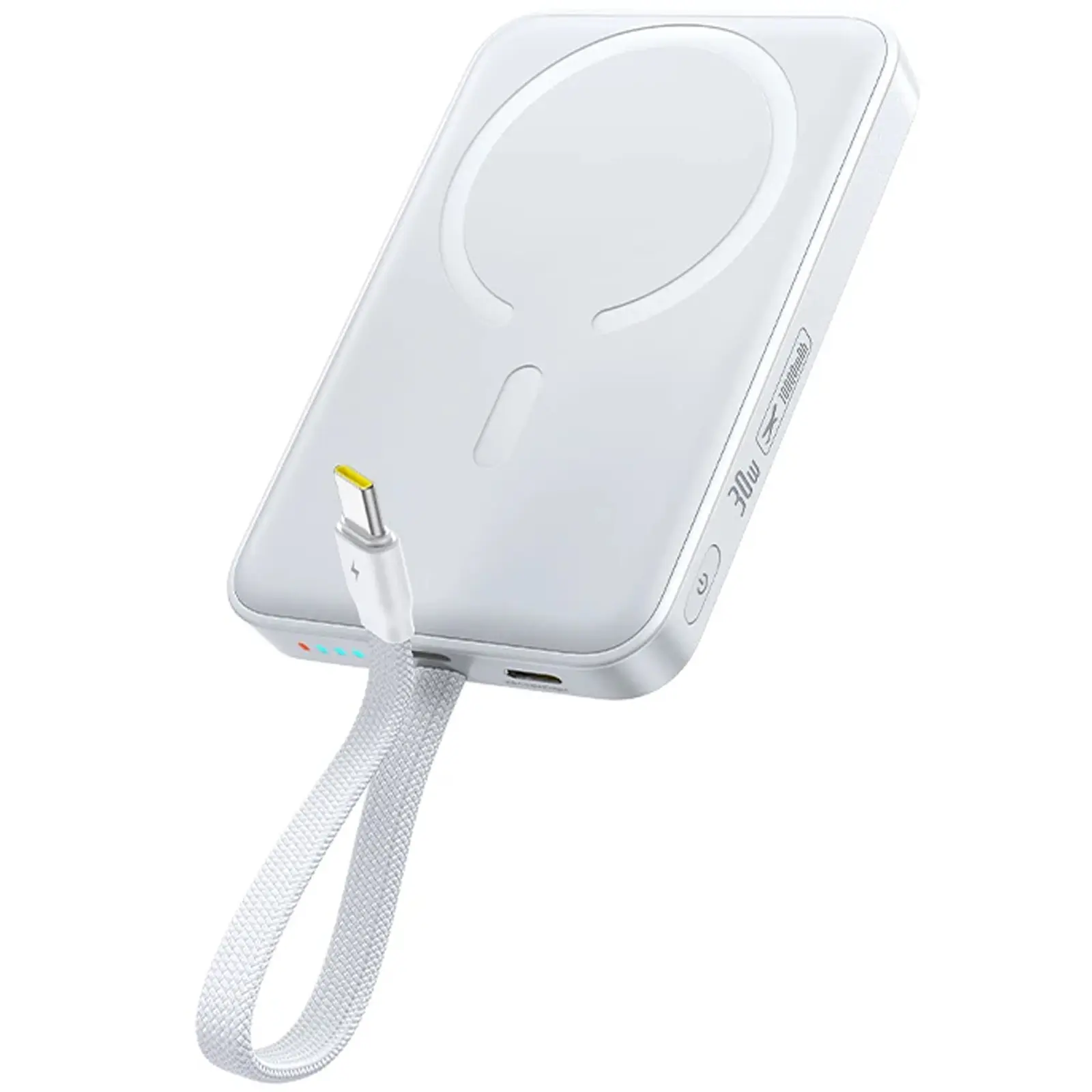 Портативное ЗУ Power Bank Baseus EnerFill FM11 30W с БЗУ with cable 10000mAh (E00289), Moon White, купить оптом с доставкой