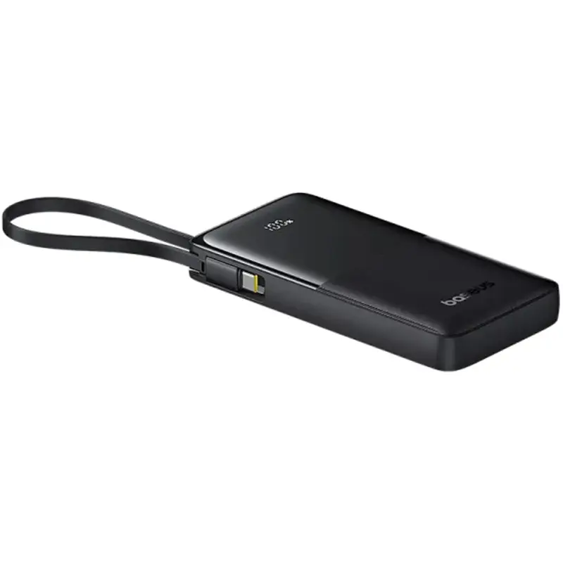 Портативное ЗУ Power Bank Baseus Bipow 2 Digital Display PD20W with cable 10000 mAh (P10077101113), Cluster Black 5, купить оптом с доставкой
