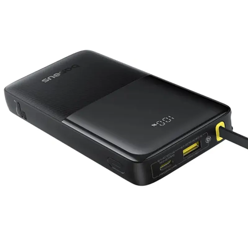 Портативное ЗУ Power Bank Baseus Bipow 2 Digital Display PD20W with cable 10000 mAh (P10077101113), Cluster Black 6, купить оптом с доставкой
