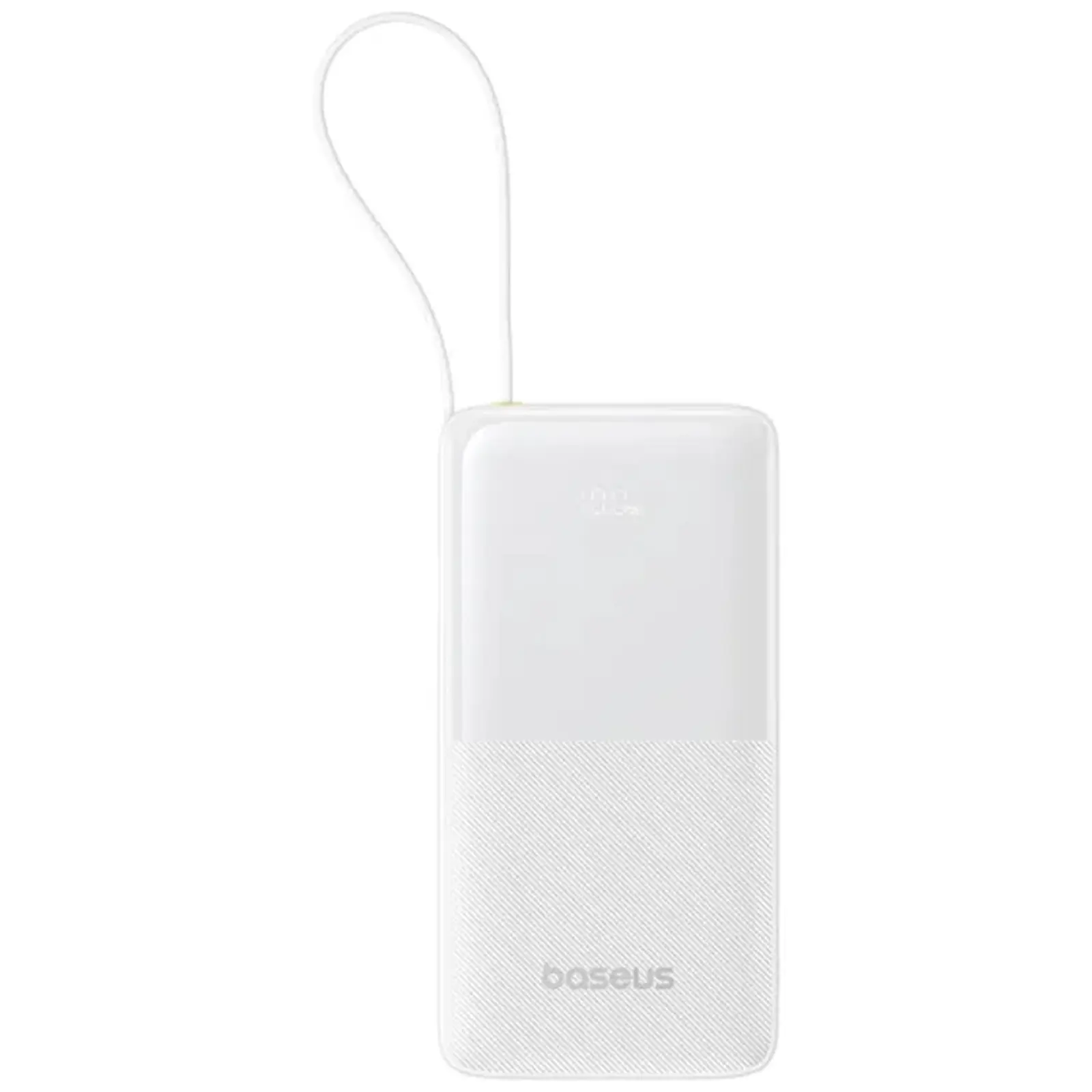 Портативное ЗУ Power Bank Baseus Bipow 2 Digital Display PD20W with cable 10000 mAh (P10077101113), Moon White, купить оптом с доставкой