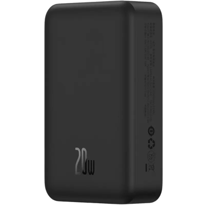 Портативное ЗУ Power Bank Baseus EnerFill FM41 Mini Magnetic PD20W с БЗУ 10000mAh (E0027T), Cosmic Black, купить оптом с доставкой