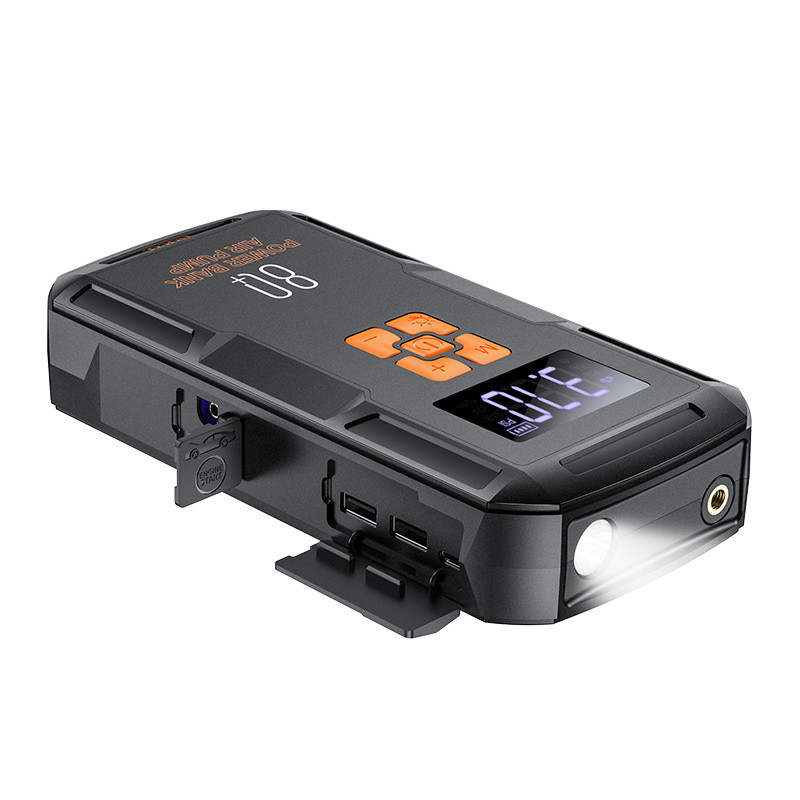 Пусковий пристрій (бустер) для автомобіля Hoco QS2 Land Jump Starter and Air Pump 8000 mAh на малюнкі №1