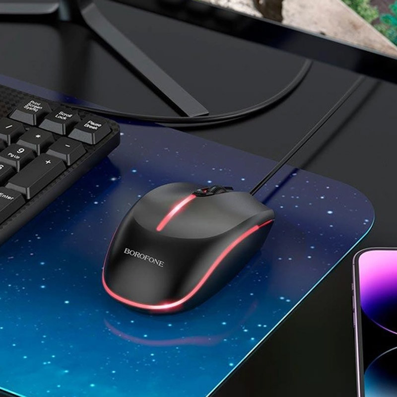 Миша BOROFONE BG10 Soaring game luminous wired дивитися фото №7