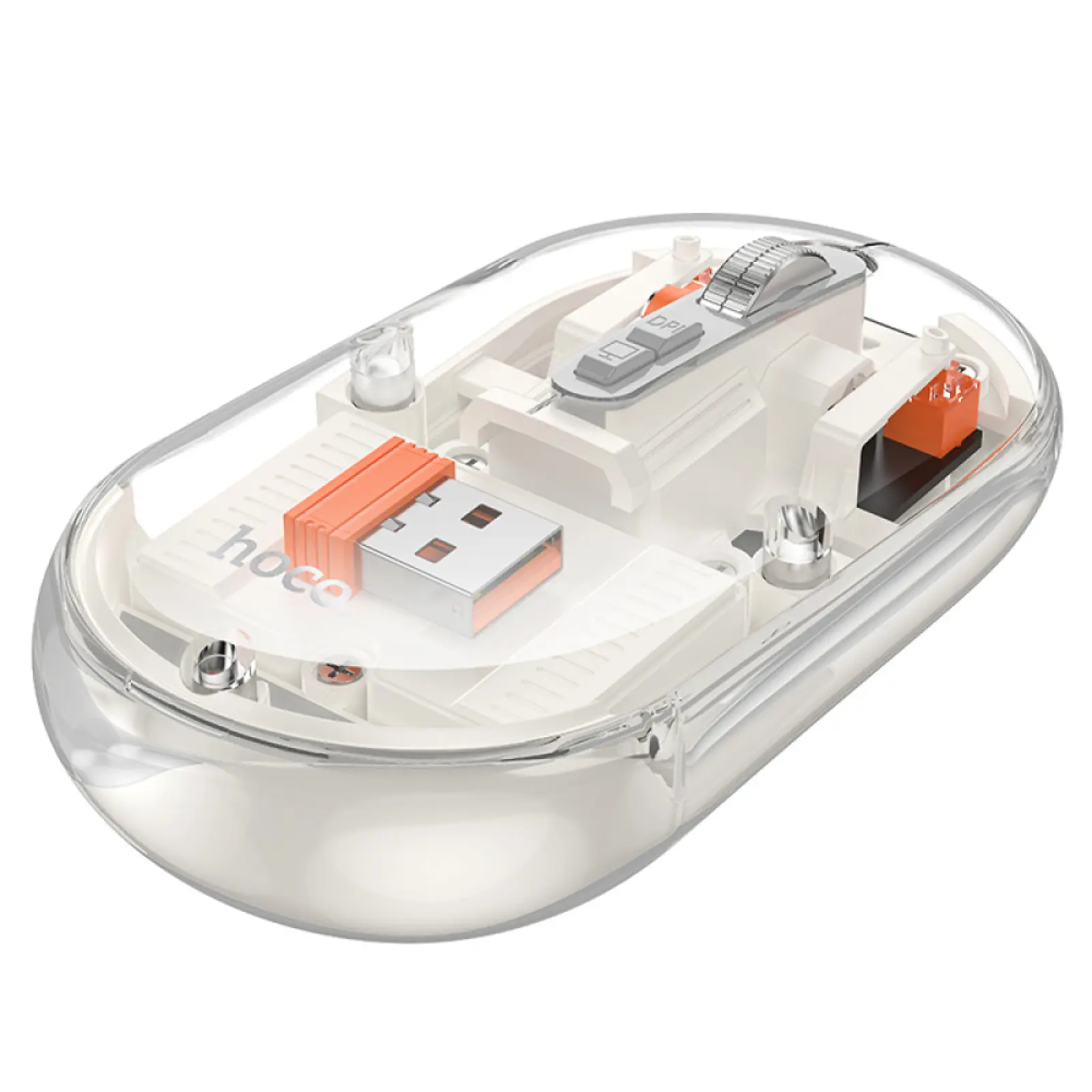 Мышь беспроводная Hoco GM35 General Bluetooth + 2.4G, White 1, купить оптом с доставкой