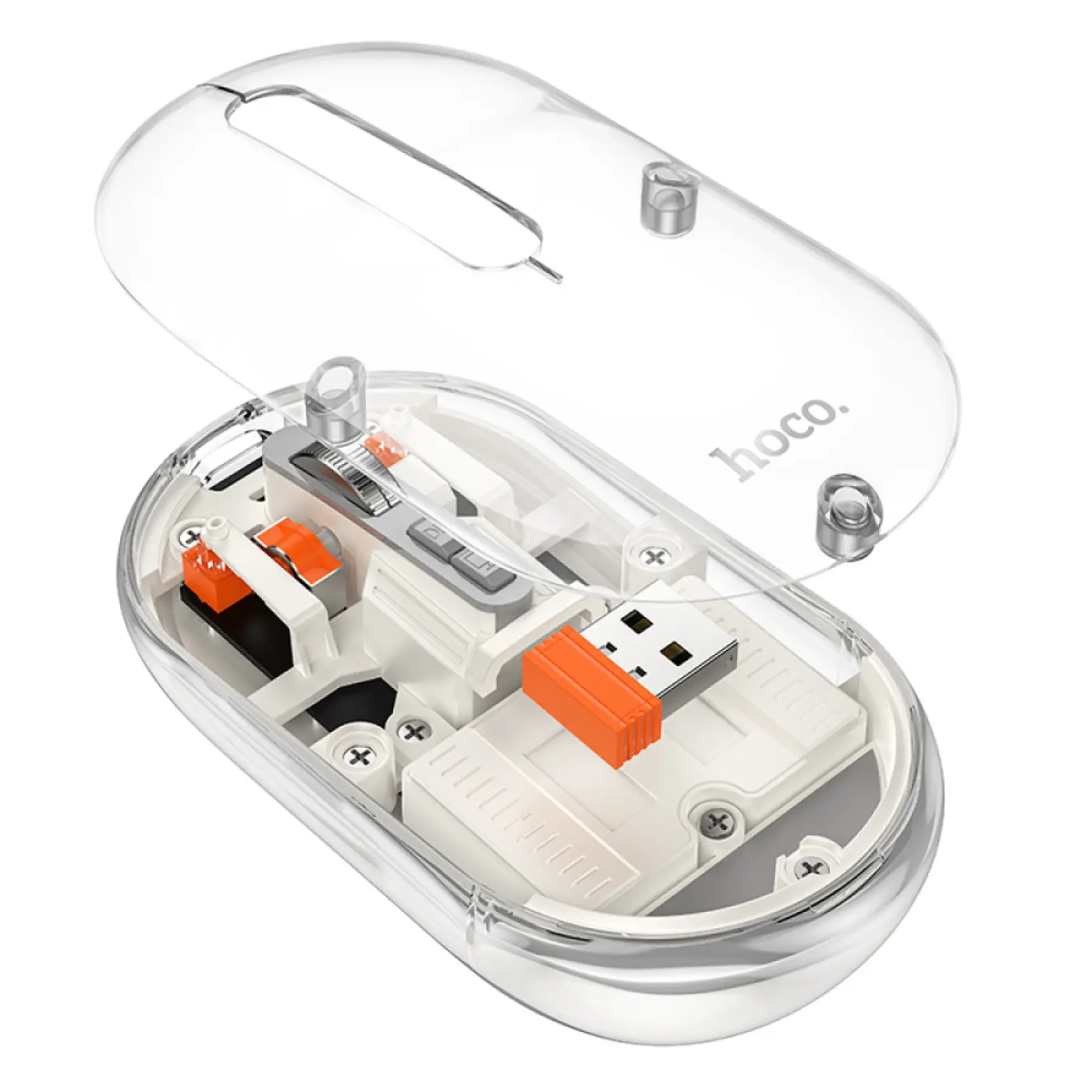 Мышь беспроводная Hoco GM35 General Bluetooth + 2.4G, White 2, купить оптом с доставкой