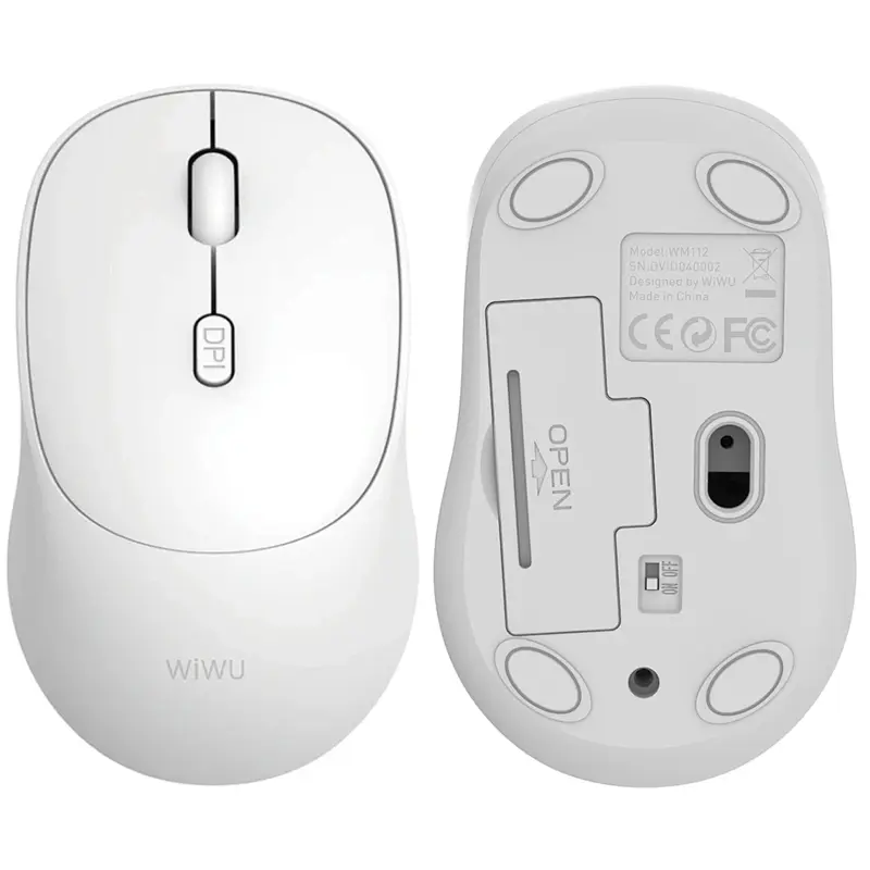 Мышь беспроводная WIWU WM112 2.4G, White 4, купить оптом с доставкой