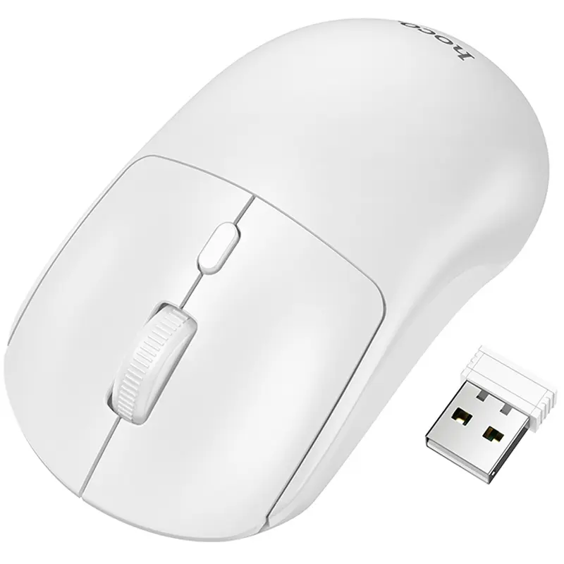 Миша бездротова Hoco GM42 Platino 2.4G, White, купити оптом з доставкою