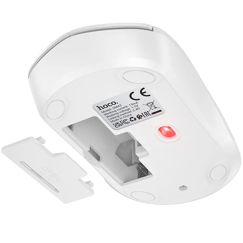 Миша бездротова Hoco GM42 Platino 2.4G, White 2, купити оптом з доставкою