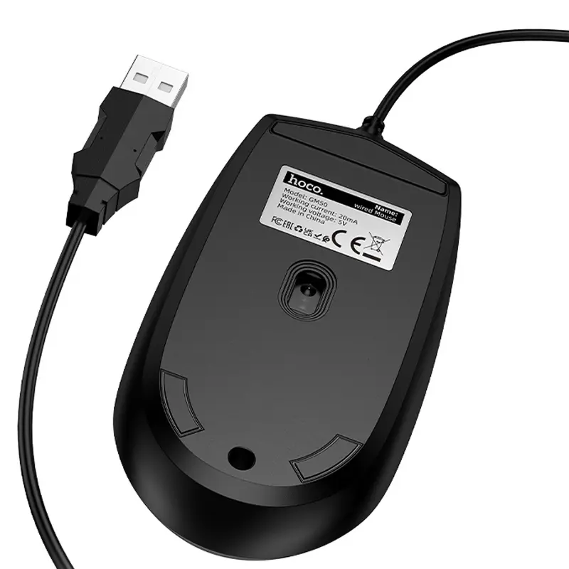 Миша дротова Hoco GM50 League, Black 3, купити оптом з доставкою