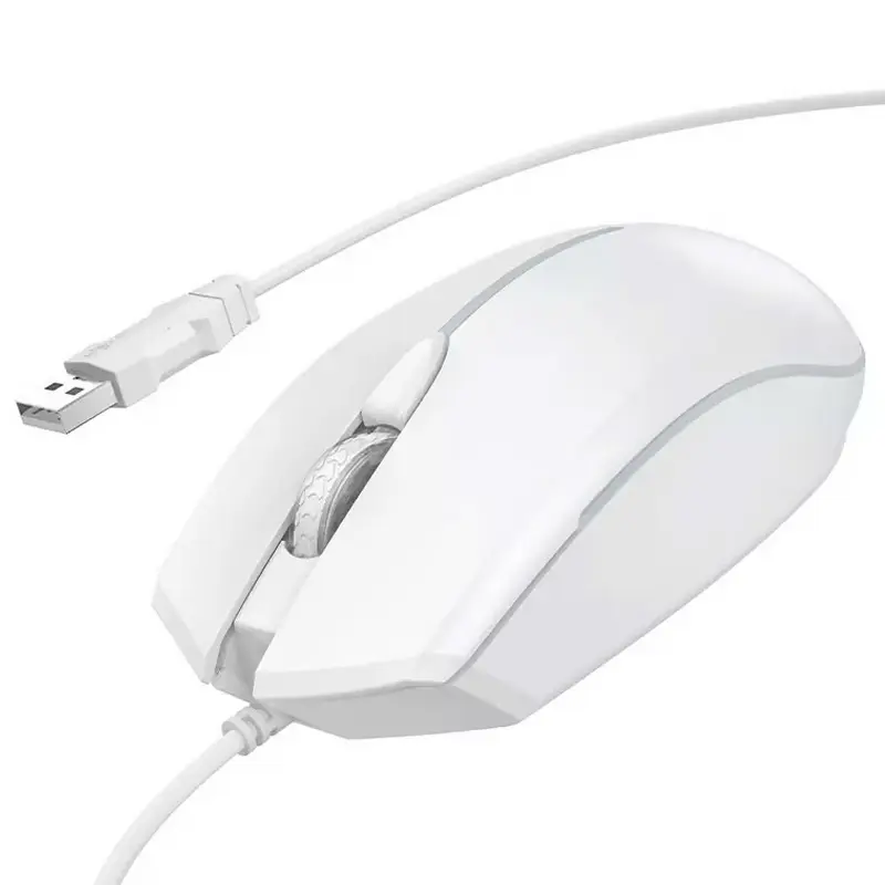 Миша дротова Hoco GM37 Wonderful Luminous, White, купити оптом з доставкою