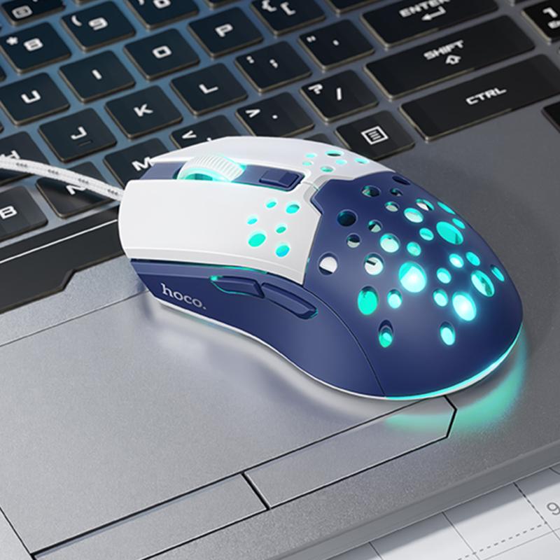 Мышь проводная Hoco GM51 Sky Luminous на картинке №3