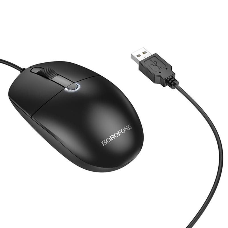 Мышь проводная Borofone BG17 Morning на картинке №1