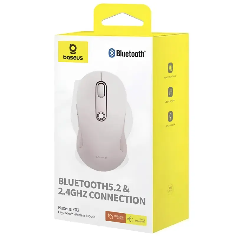 Мышь беспроводная Baseus F02 Ergonomic Bluetooth (B010555), Baby Pink 4, купить оптом с доставкой