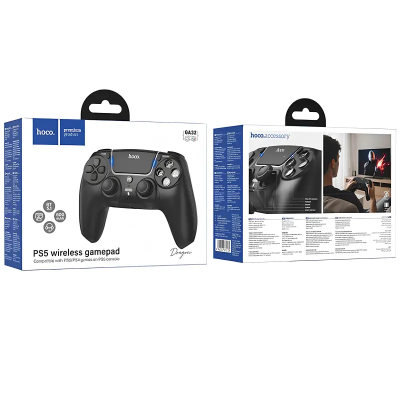 Игровой джойстик геймпад Hoco GA32 Dragon for PS5, Black 2, купить оптом с доставкой