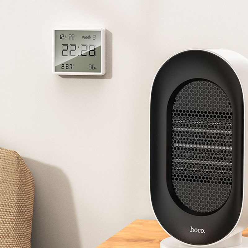 Электронный термогигрометр + часы Hoco HX41 5in1 Indoor на картинке №5