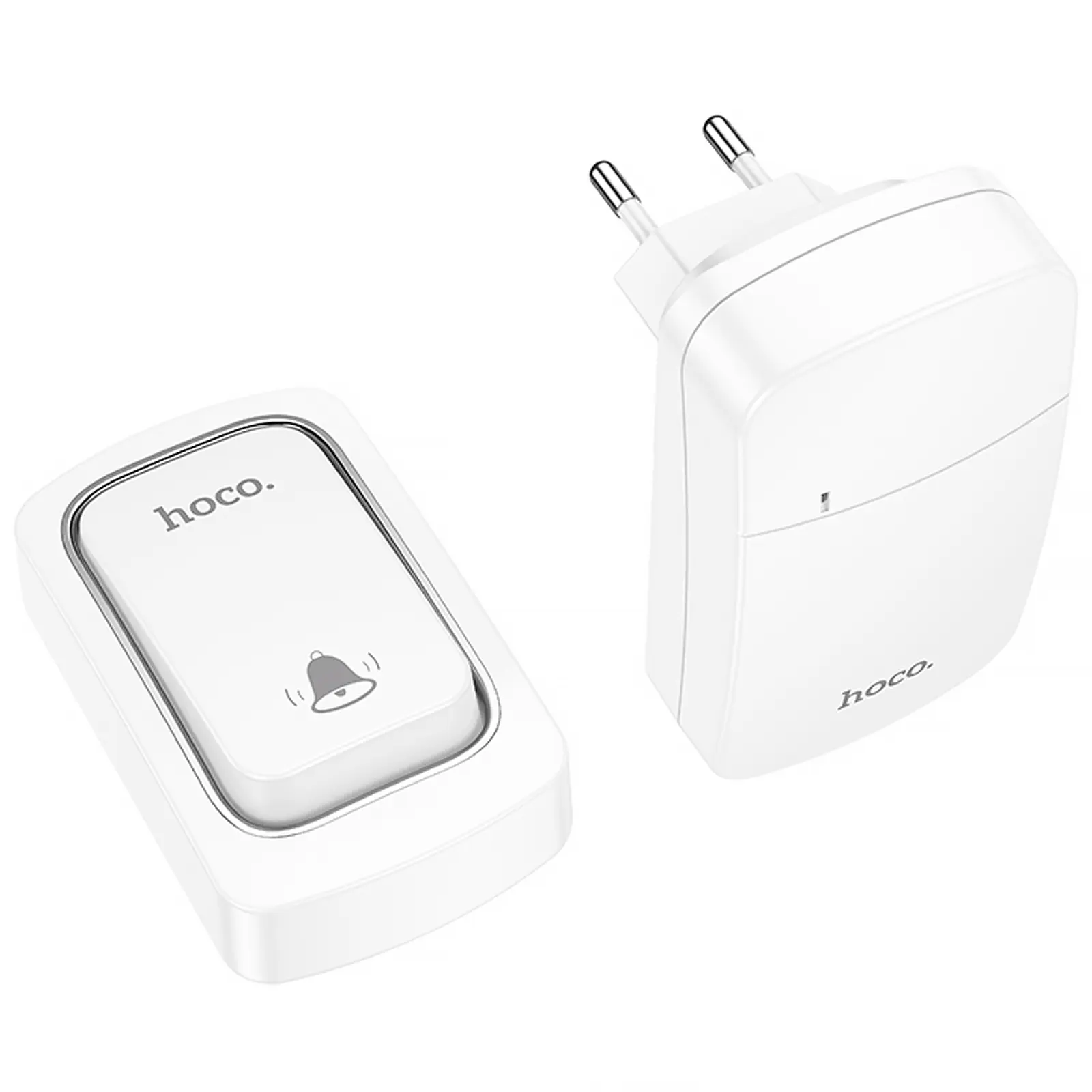 Дверной звонок Hoco HI26 EcoBell self-powered wireless doorbell, White 1, купить оптом с доставкой
