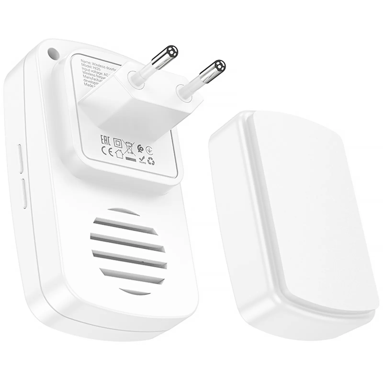 Дверной звонок Hoco HI26 EcoBell self-powered wireless doorbell, White 2, купить оптом с доставкой