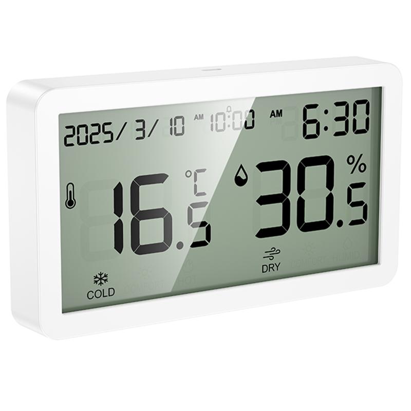 Электронный термогигрометр + часы Hoco HX42 Indoor на картинке №5