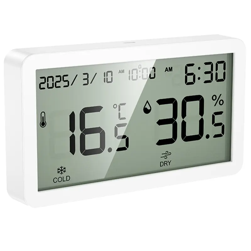 Электронный термогигрометр + часы Hoco HX42 Indoor, White 4, купить оптом с доставкой