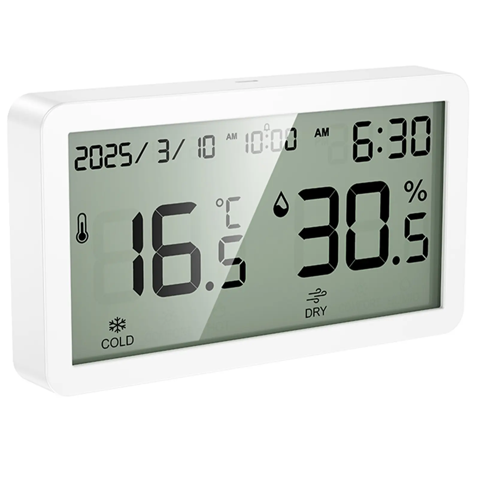 Электронный термогигрометр + часы Hoco HX42 Indoor, White 4, купить оптом с доставкой