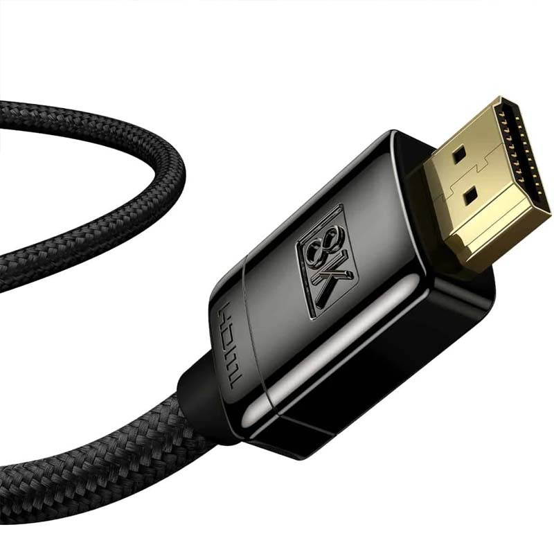 Дата кабель Baseus HDMI High Definition Series 8KHDMI To 8KHDMI (Zinc alloy) (1m) (WKGQ000001)) дивитися фото №3