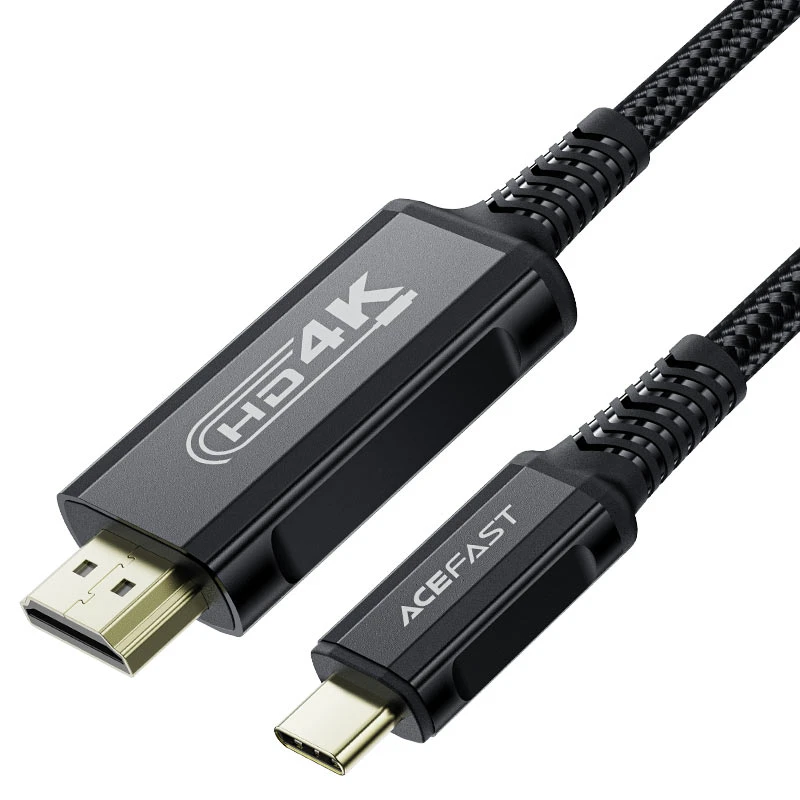 Дата кабель Acefast C1-10 USB-C to HDTV (1.8m), Black 2, купити оптом з доставкою