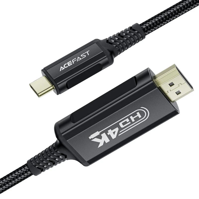 Дата кабель Acefast C1-10 USB-C to HDTV (1.8m), Black 3, купити оптом з доставкою