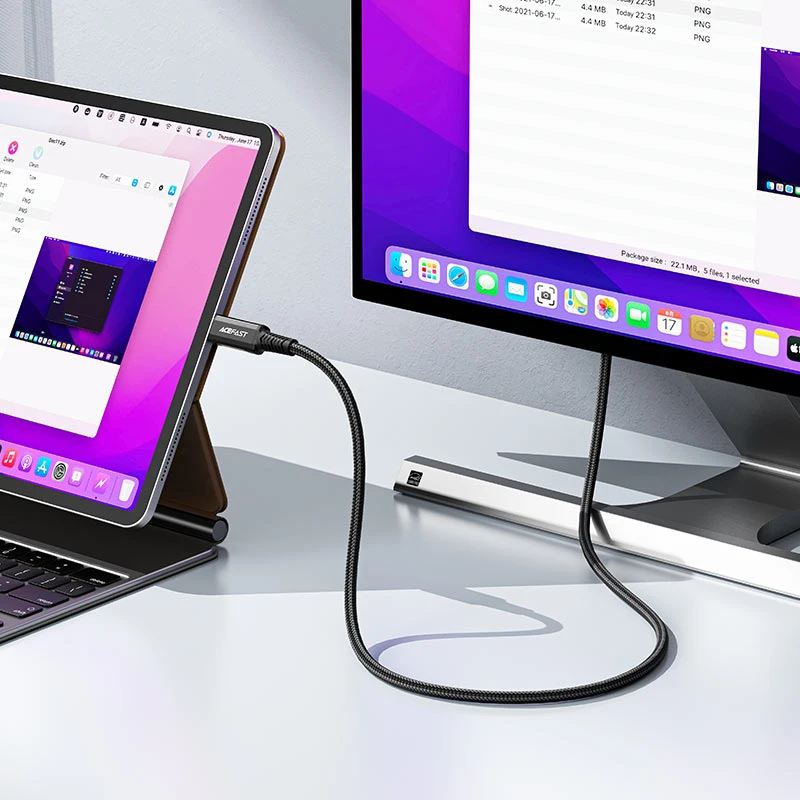 Дата кабель Acefast C1-10 USB-C to HDTV (1.8m), Black 4, купити оптом з доставкою